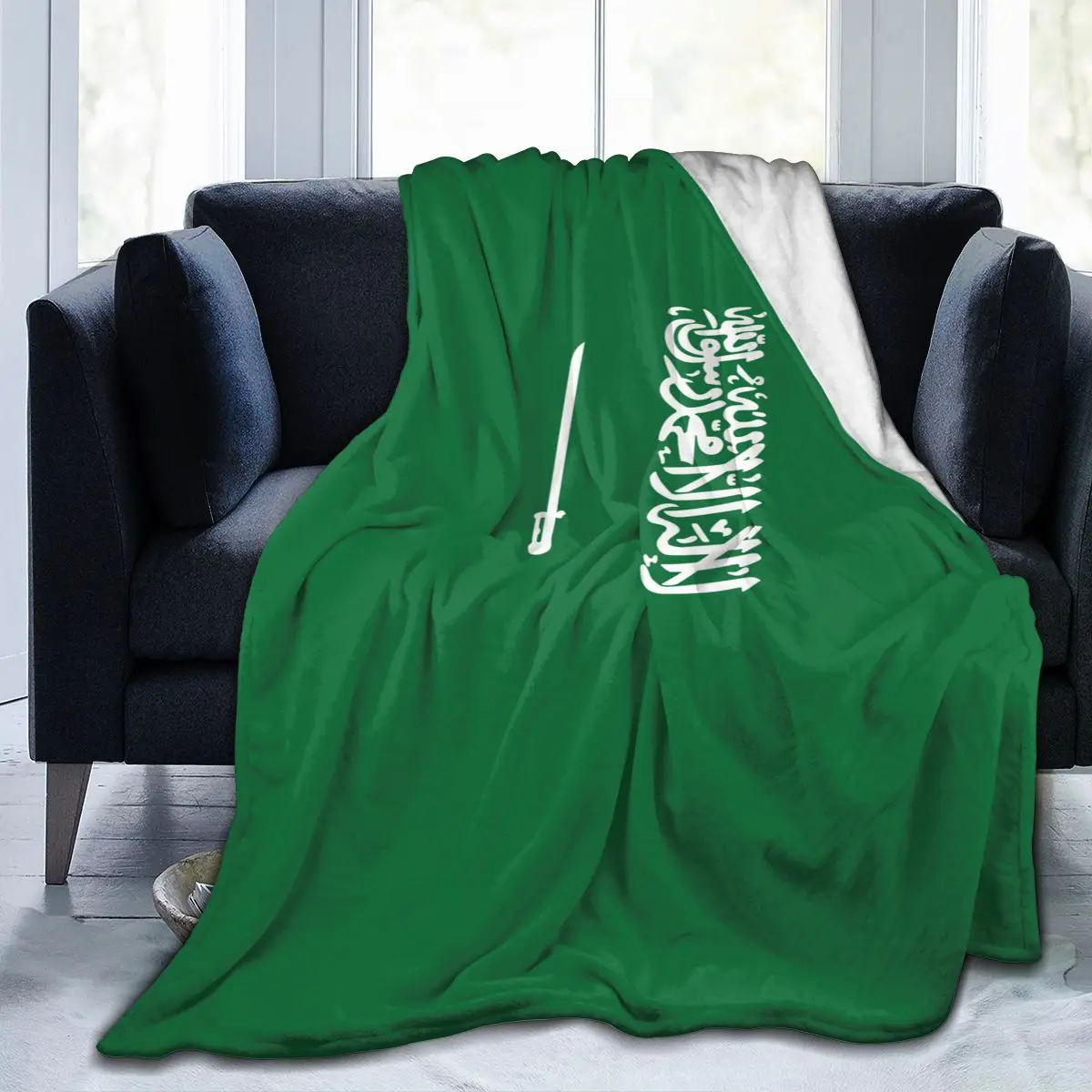 

Мягкое теплое Флисовое одеяло с флагом Саудовской Аравии, зимнее покрывало для дивана, 3 размера, легкое тонкое фланелевое одеяло механичес...