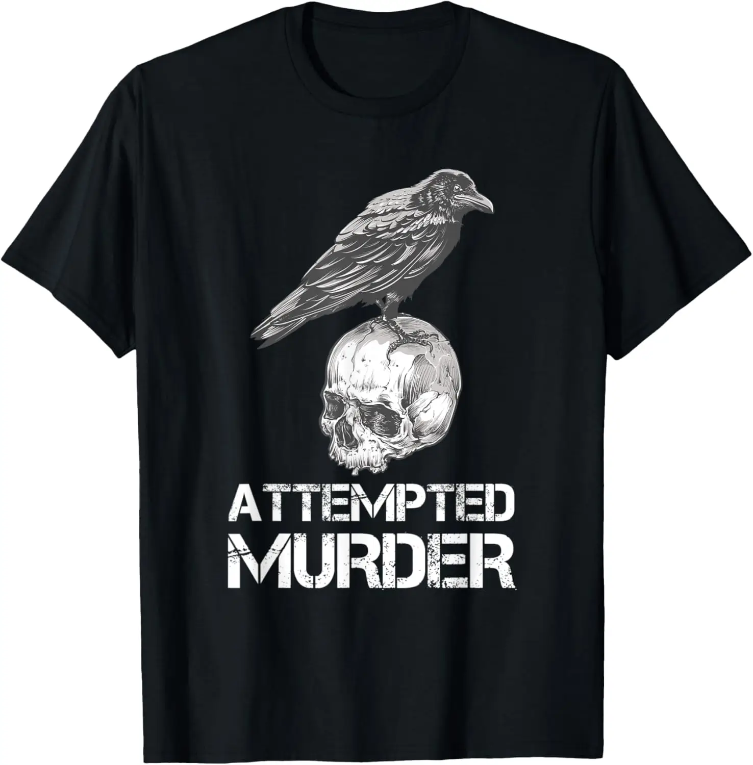 Футболка с изображением ворона попытки убийцы птицы любовника шутливой вороны