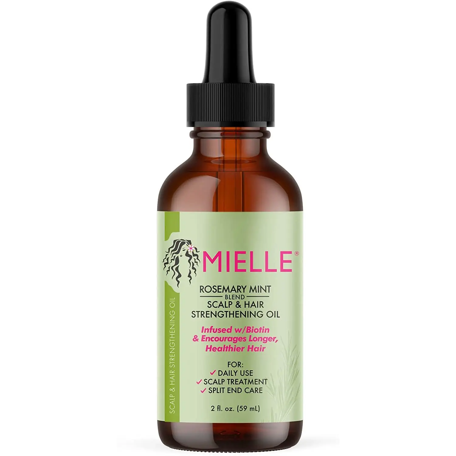 

Mielle Organics Rosemary Mint Scalp & Hair Strengthening Oil Nourish Improve Split Ends Soothe Dry Scalp For All Hair Types 59ml