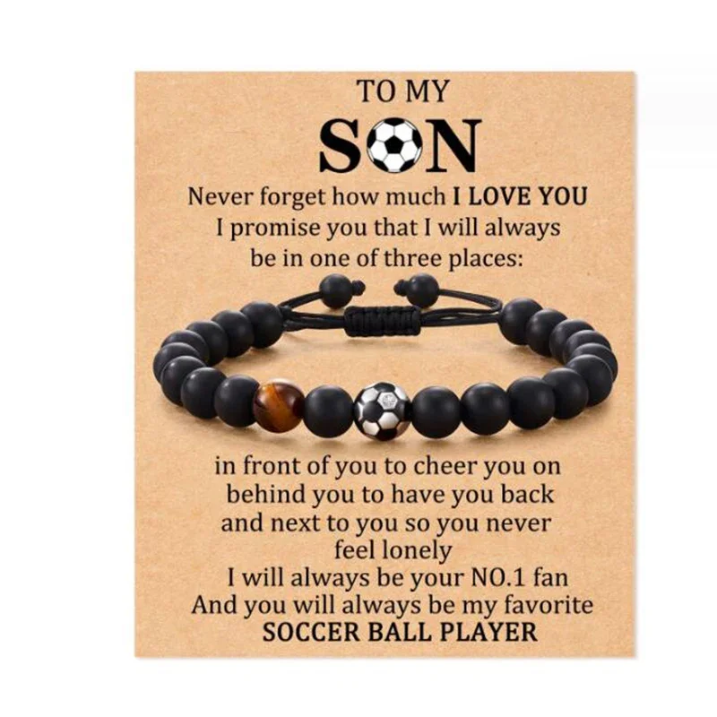 Креативные браслеты с бусинами для футбола бейсбола баскетбола моего сына