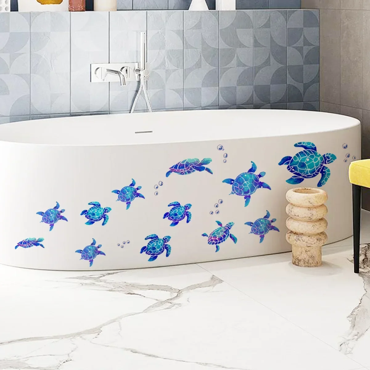 1 шт. съемная виниловая наклейка на стену в виде черепахи