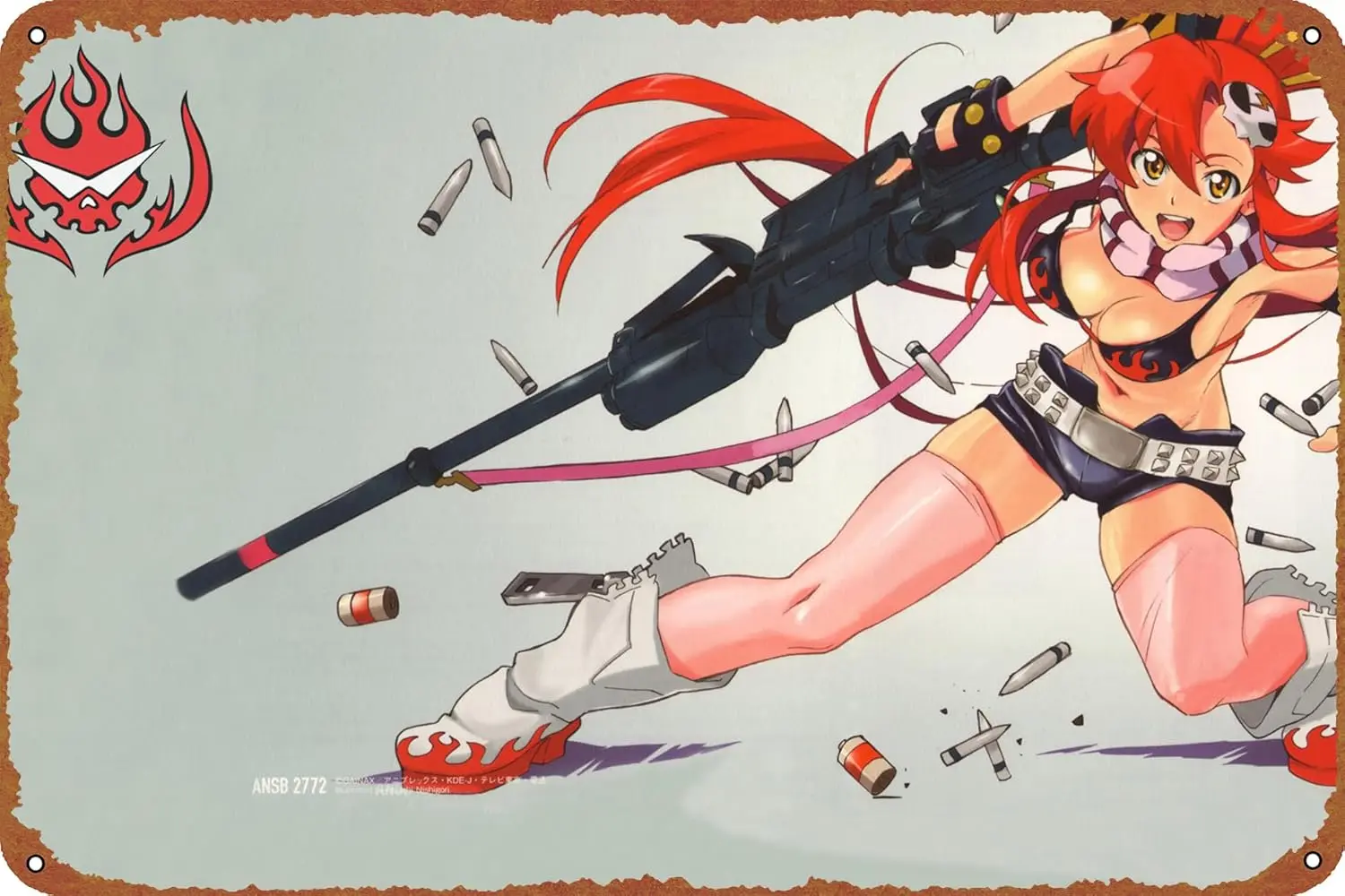 Yoko Littner Tengen Toppa Gurren Lagann Снайперская винтовка Бикини Пуля Желтые глаза Красные