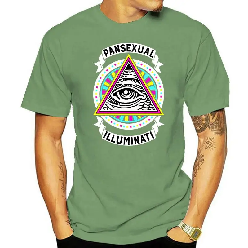 

LookHUMAN Pansexual Illuminati Black Men's Cotton Tee