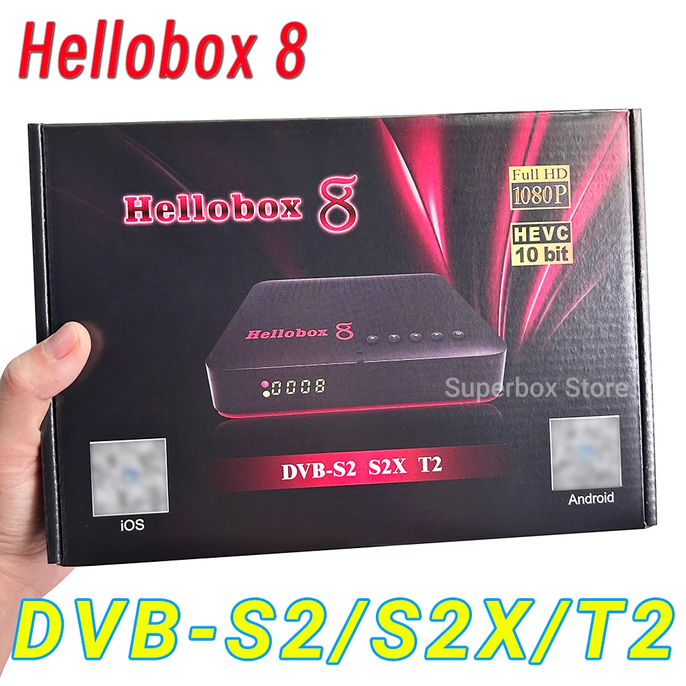 Фото Hellobox 8, спутниковый ресивер DVB-S2/S2X/T2, DVB-плеер, встроенный Wi-Fi H.265 HEVC Full HD 1080P, телеприемник hellobox8 №1