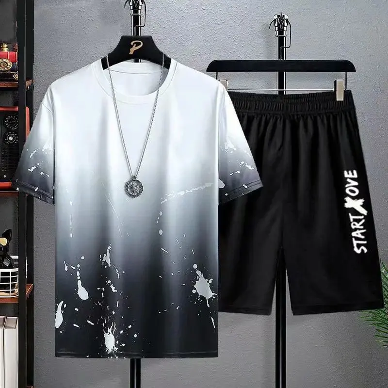 2023Tracksuits 3d Printing 2 Pieces Tops and Shorts Sportswear Man Clothes Set Suit Fashion Jogger Outfit Oversized Costume