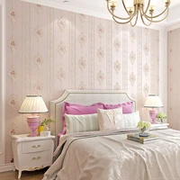 3d self adhesive vertical stripe european pastoral wallpaper living room bedroom warm full of high grade non woven wallpaper
