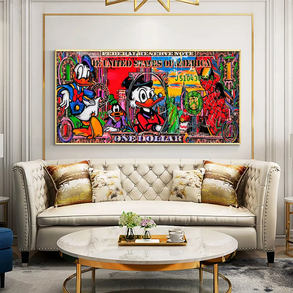 Дональд Дак деньги книги по искусству плакаты и принты Бэнкси граффити