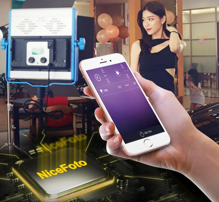 SL-600A NiceFoto Выходная мощность 50 Вт двухцветная светодиодная видеолампа для