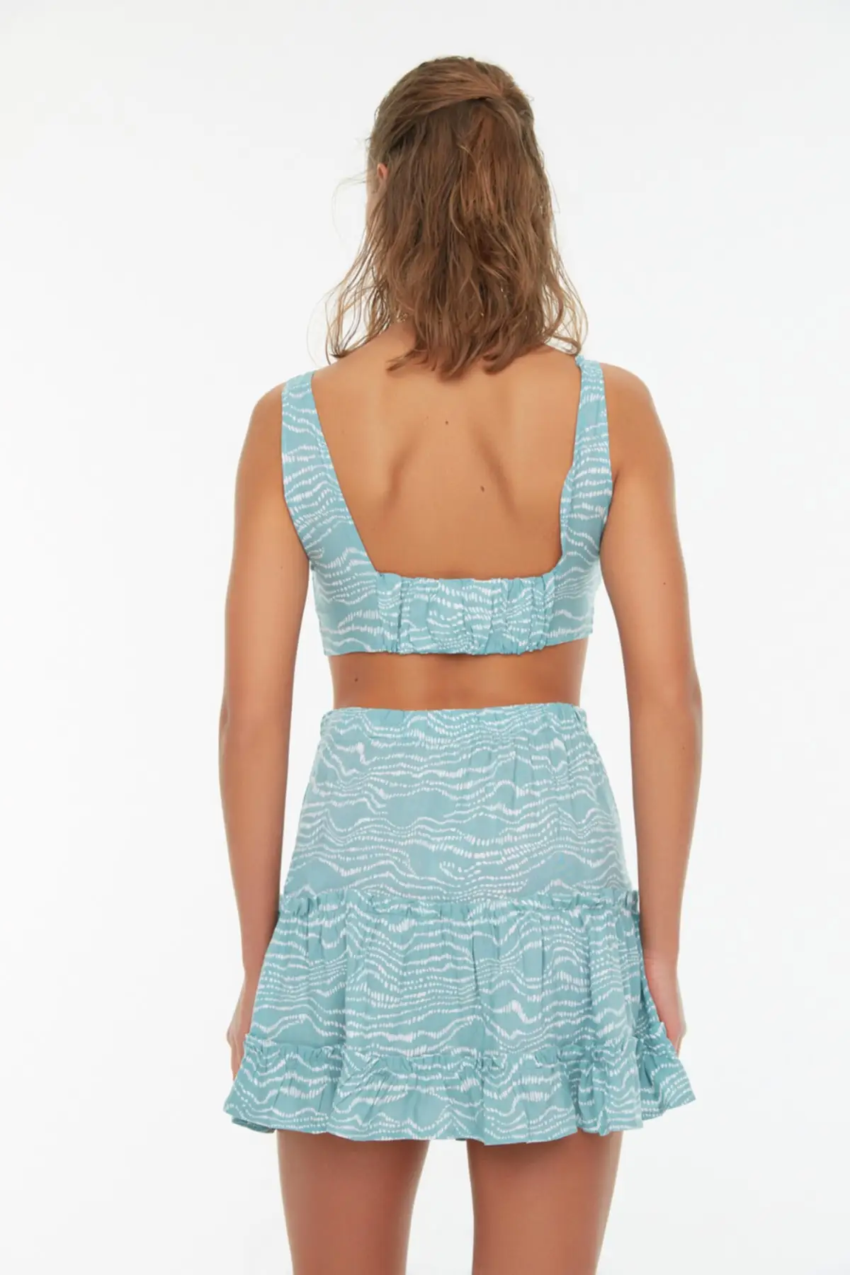 

Patterned Belt Detail Bottom-Top Suit TBESS22AU0208