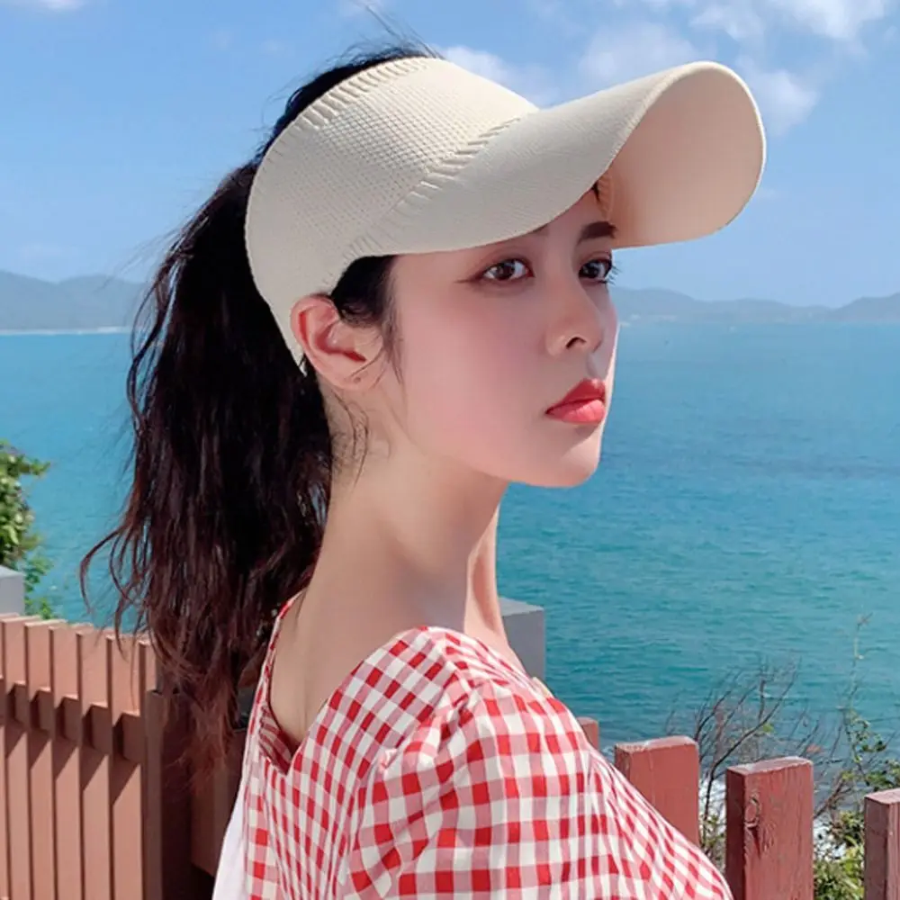 

Женские кепки, женская летняя Солнцезащитная шляпа, бейсболка, уличная спортивная пляжная шляпа, козырьки, шляпы с полыми звеньями от солнца