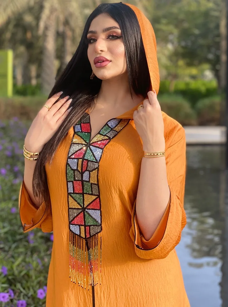 Eid Mubarak Kaftan Abaya Dubai Muslim Long Maxi Dress Turkey Islam Clothing Robe Longue Dresses For Women Caftan Maroc