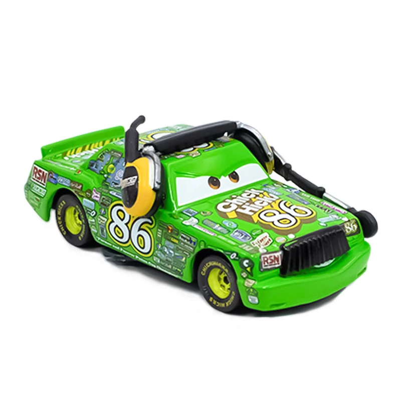 

Disney Pixar Cars 2 3 Lightning McQueen Jackson No. 86 Green Communication Racing Metal Alloy Toys Model Children Christmas Gift