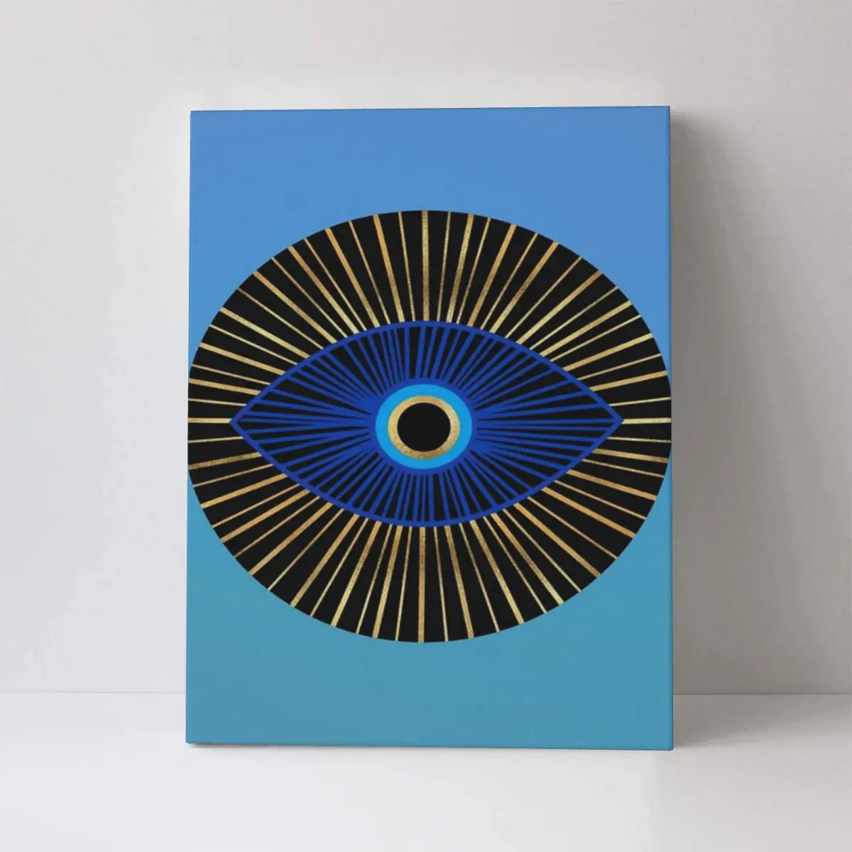 Сглаз защиты синее золото всевидящий глаз высококачественные холсты безрамные