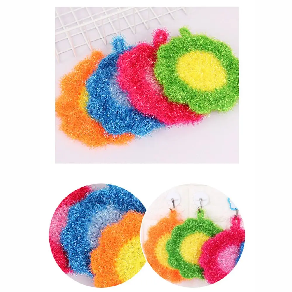 

Cute Cleaning Cloth Kitchenware Brushes Tableware Wash Scouring Pad Cleaning Rags Dish Scrubber Sponge Dish Towel