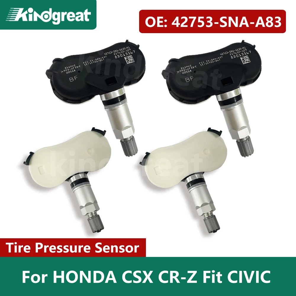 Фото 4 шт./лот, датчик TPMS для HONDA CSX CR-Z Fit CIVIC, датчик давления в шинах 42753-SNA-A83 №1