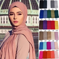 lady long scarf modal cotton jersey muslim hijabs 30 colors soft shawl islamic headscarf eid muslimah women hooded headdress