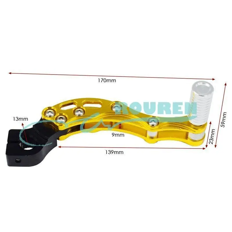 Moto Motor Start hebel CNC für Jog50/90/100 Fuxi 100cc Ghost Fire Rsz Dirt Bike ATV Kickstart Pedal Schalt getriebe Fuß schieber – Detail 2