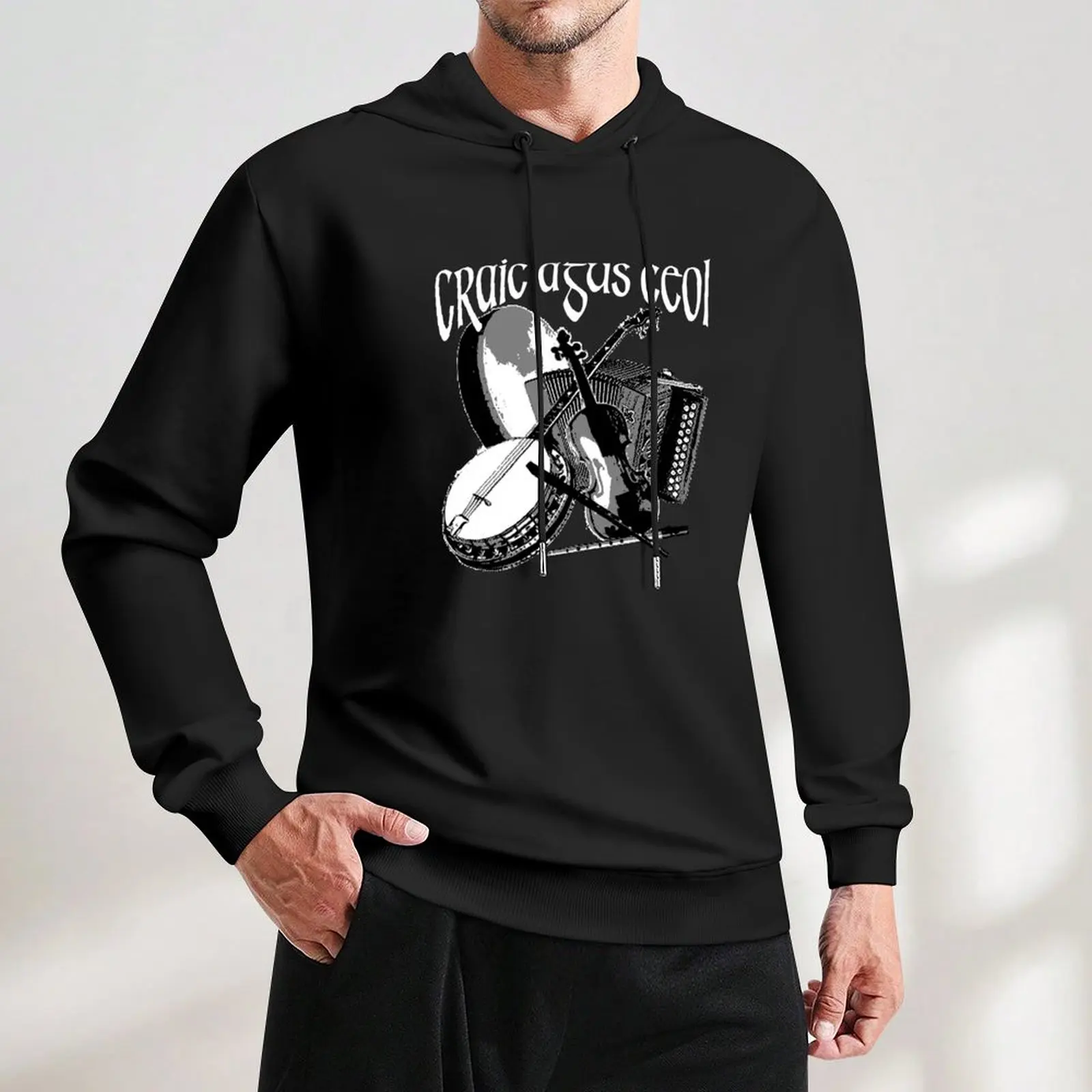Ирландский Craic agus Ceol - пуловер с ирландской музыкой мужская одежда японская