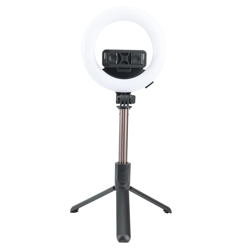 Купи 4 In 1 Selfie Ring Light Wireless Bluetooth Selfie Stick Mini Tripod Handheld Extendable Selfie Stick With Remote за 1,160 рублей в магазине AliExpress
