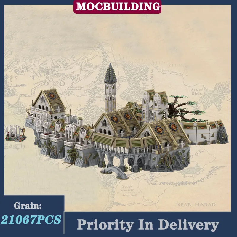 

Movie Moc Rivendell UCS Suit Building Blocks Magic Fairy Town Complete Model Ultimate Collector Series DIY Toy Bricks