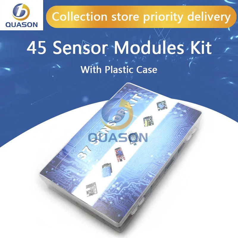 

For arduino 45 in 1 Sensors Modules Starter Kit better than 37in1 sensor kit 37 in 1 Sensor Kit UNO R3 MEGA2560