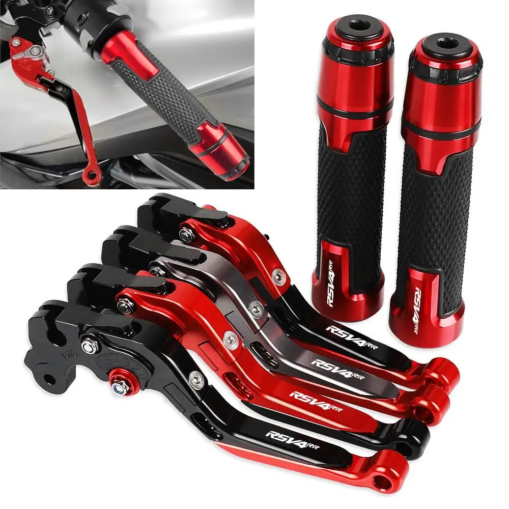 

Motorcycle CNC Brake Clutch Levers Handlebar knobs Handle Hand Grip Ends FOR APRILIA RSV4RR 2009 2010 2011 2012 2013 2014-2019