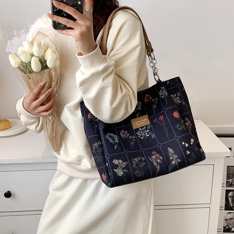 High-capacity Commuter Tote Bag New Summer Shoulder Handbag Casual Portable Travel Multi-functional Storage Fashion All-match