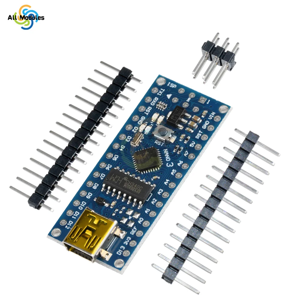 

1PCS Nano V3.0 ATmega168 CH340 CH340G Mini USB Microcontroller Module Development Board for Arduino ATmega168