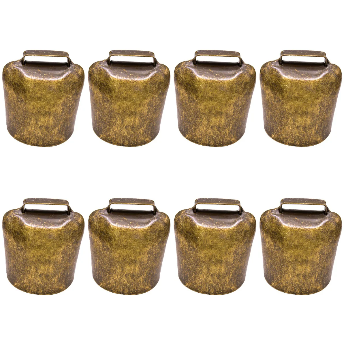 

8 Pcs Thicken Tinkle Bells Pendant Shepherd Bell Pet Farming Bell Accessories Hanging Supplies for Sheep Horse Cow (Bronze,