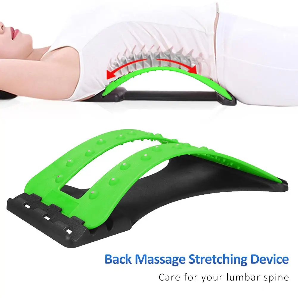 

New Fashion Back Massage Stretching Device Relieving Waist Spine Pain Relief Back Massager Board Lumbar Traction Stretching