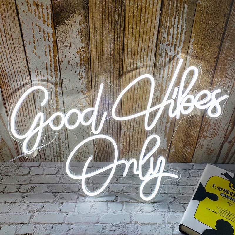 Good Vibes Only Neon Light LED INS Custom Sign Lamp Letter Logo DIY Flexible for Living Room Wedding Party Wall Decoration |