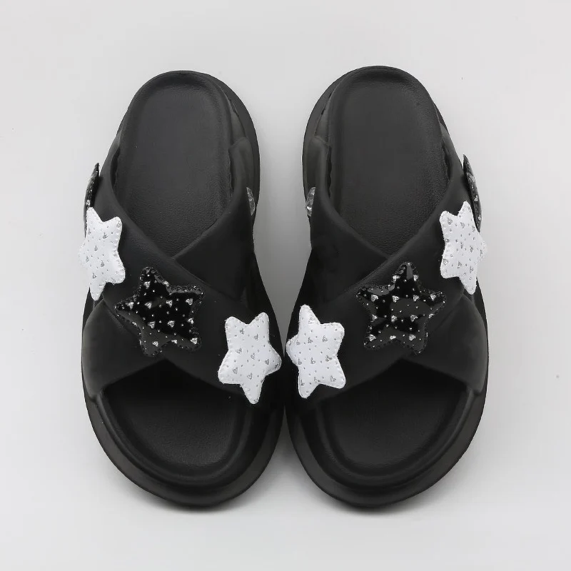 Goth White Black Y2K Star Shoe Charms DIY Accessories For Women Girls Shoes Buckles Decoration Cool Gothic Punk Jewelry Gifts