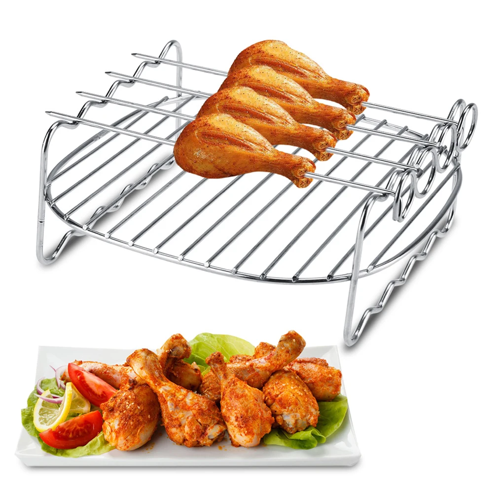 

Air Fryer Accessories Double Layer Rack Stainless Steel Holder Replacement For HD9225/HD9920/HD9231/HD9233/HD9904