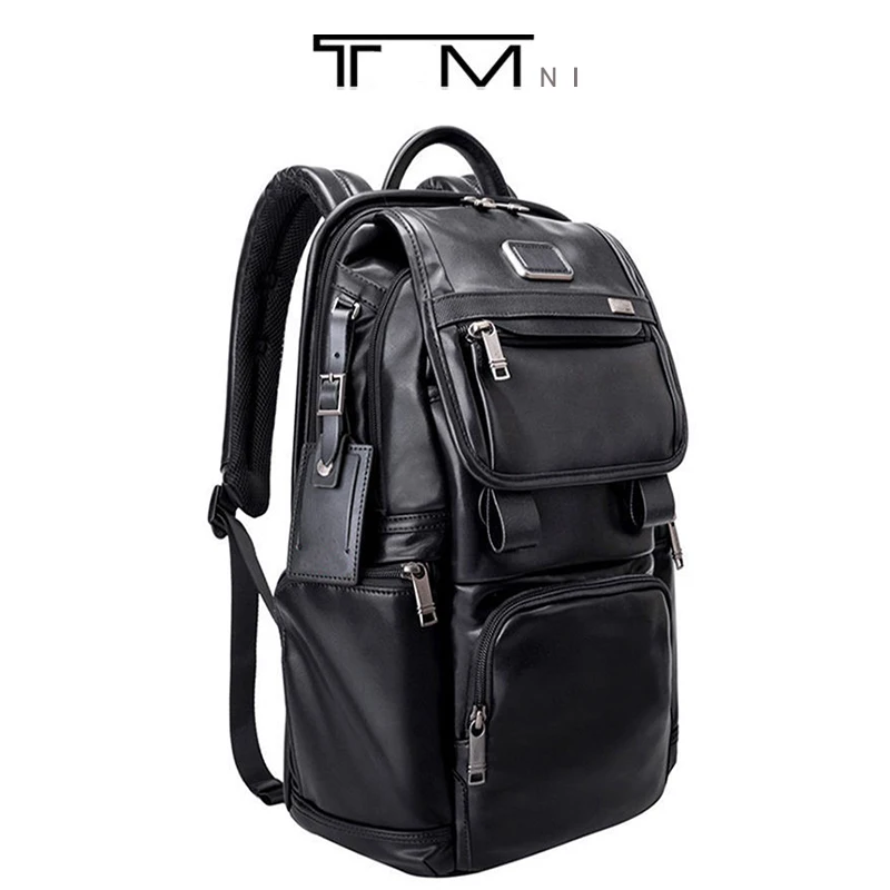 9603174d3 super fiber leather backpack men's business fashion leisure travel bag computer bag backpack