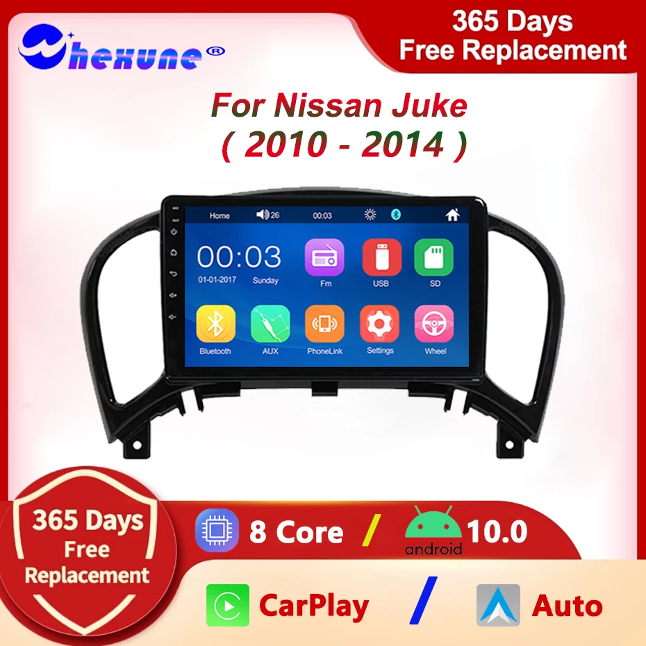 

For Nissan Juke YF15 2010 2011 2012 Carplay Android 10 Car Radio Multimedia Video Player Navigation Head Unit Stereo 2 Din Audio