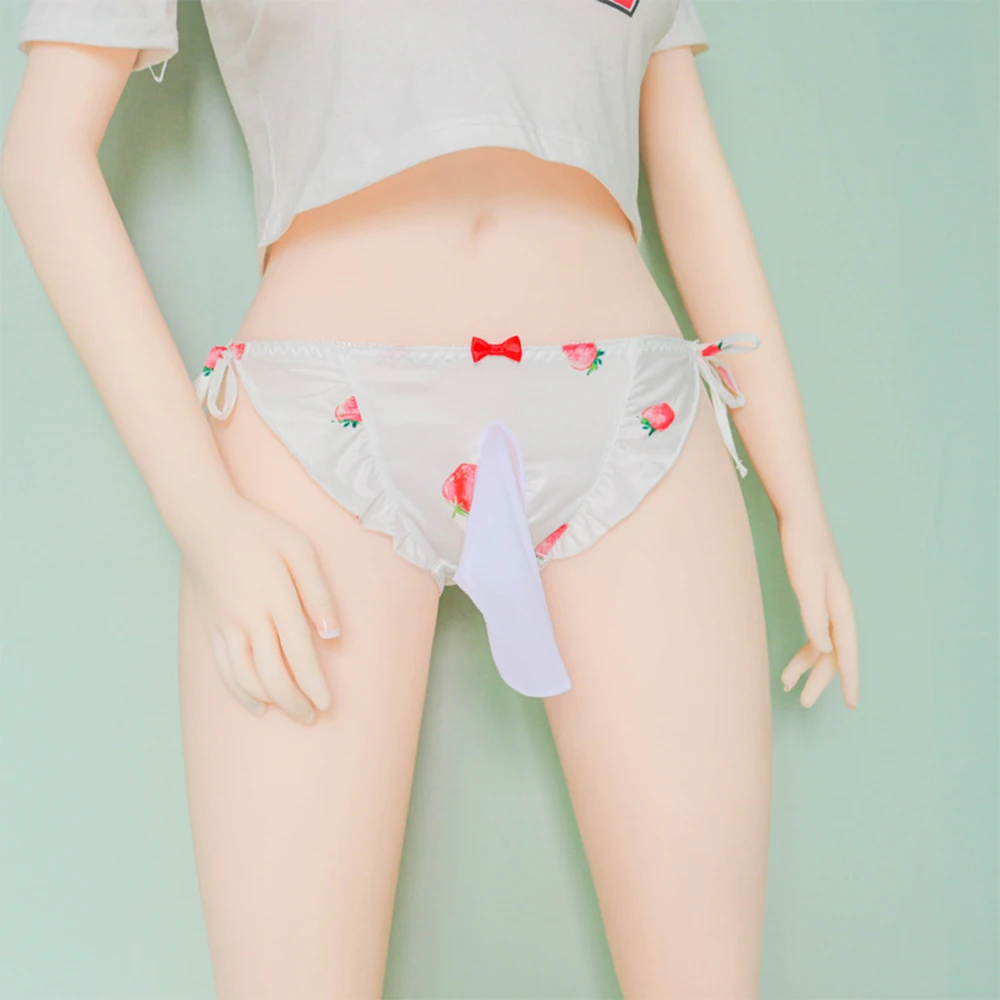 

Hot Cute Sissy Mens Sexy Bulge Pouch Briefs Lace Up Ruffles Soft Bow Uniform Temptation Panties Lingerie Swimwear Trunks Clothes