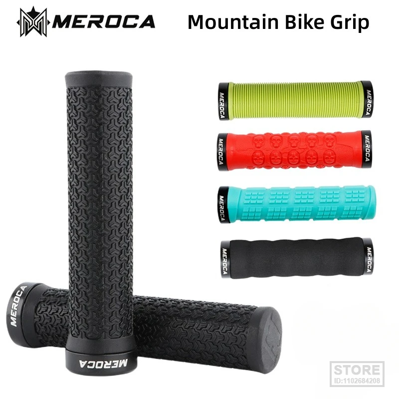 

MEROCA Mtb Cuffs Handles For Bicycle Mountain Bike Grips Rubber Sponge Handlebar Cover Ergonomic Lock On Cycling Grips With Plug