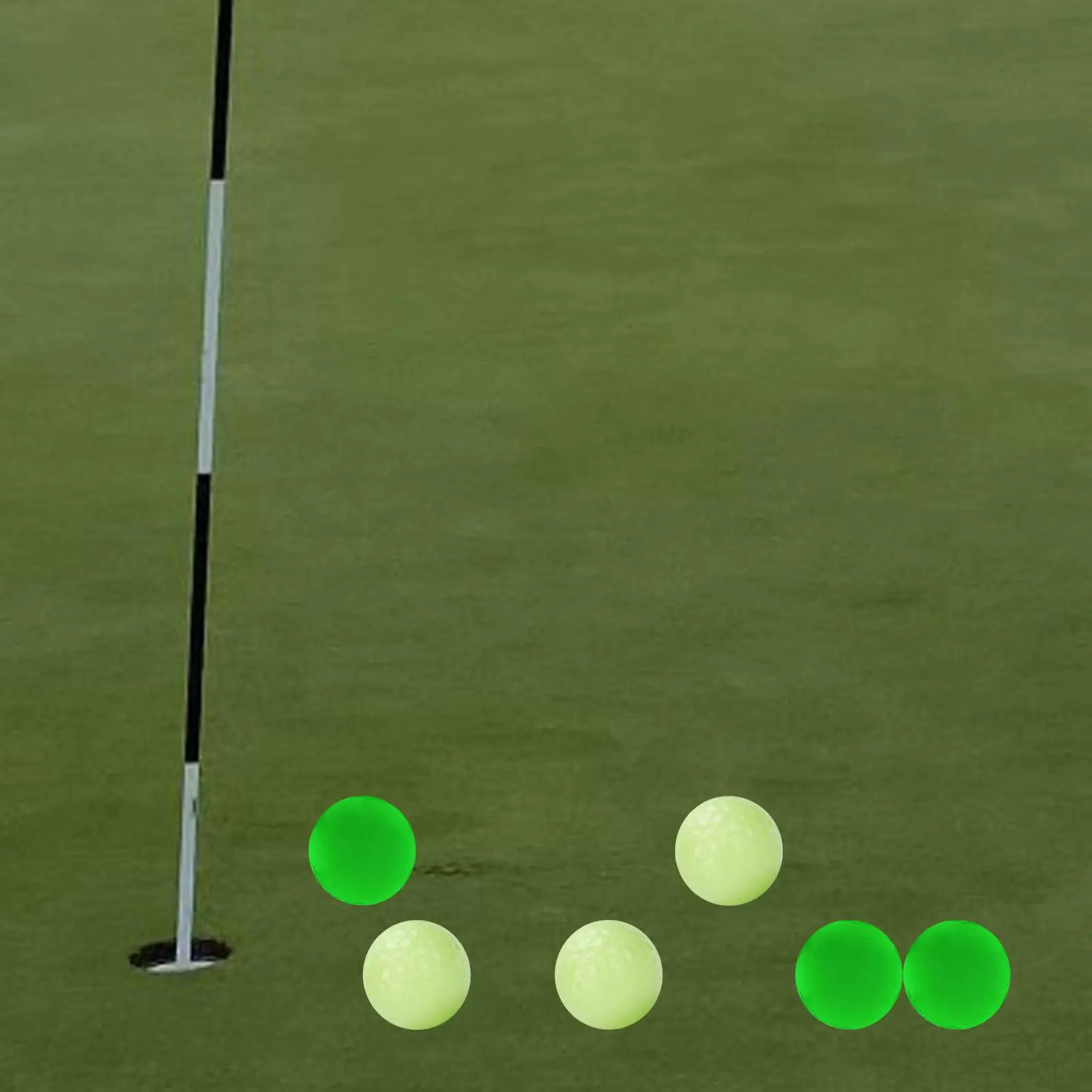 

6Pcs Luminous Night Golf Ball Glow in The Dark Golf Night Glow Balls for Practice Training Tournament Night Sports Golfer Gift