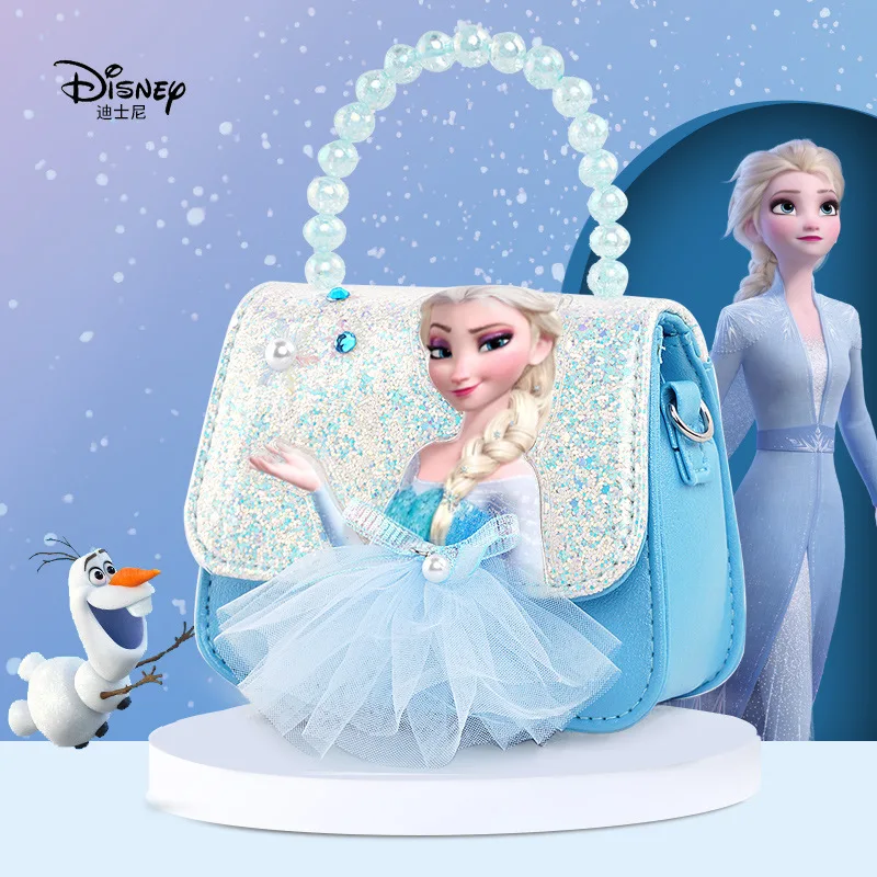 2022 New High Quality Genuine goods Disney  Frozen Princess Aisha Girls' Handbag, Christmas Gift Disney Children's Shoulder Bag
