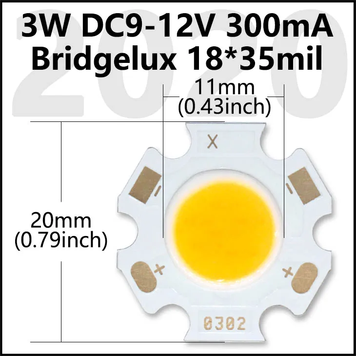 

Bridgelux COB светодиодный чип 3Вт-40Вт для светильников