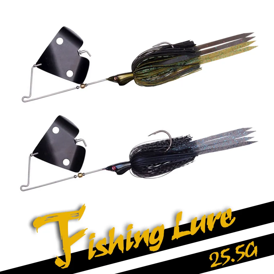 

GOBYGO Sinking Head Weight 25.5G Metal Spoon Spinner Buzz Bait Fishing Lure Artificial Pike Swimbait Carp Bass Bionic Wobblers