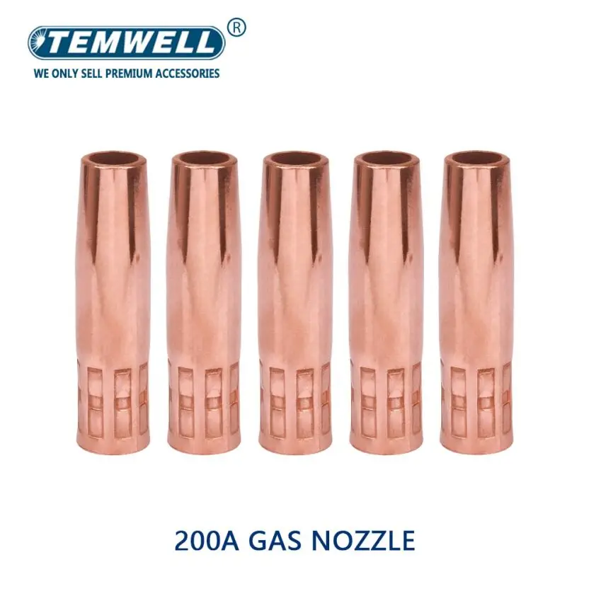 

TEMWELL 200A MIG MAG Gun защитные чашки для форсунок 2/5 шт. 2 мм