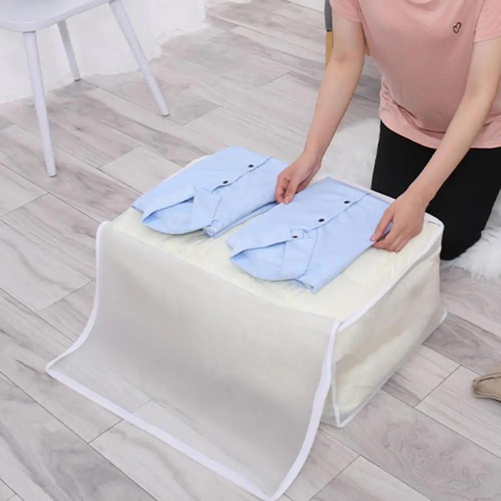 

Clothes Organizer Premium Square Shape Easy to Clean Zippered Pillows Storage Bag for Bedroom Clothes Bag Storage Bag