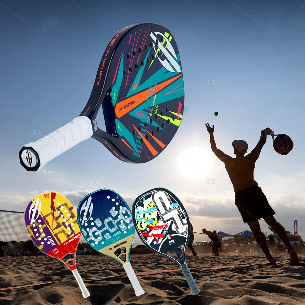 Full Carbon Raquetes Mormaii Beach Tennis Professional Beach Tennis Racket Mormaii EVA Soft Various