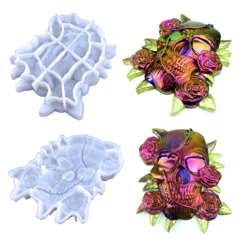 

Изделия ручной работы, силиконовая форма для украшения скелета, ароматизированные гипсовые украшения, клей-капля, форма для украшения из см...