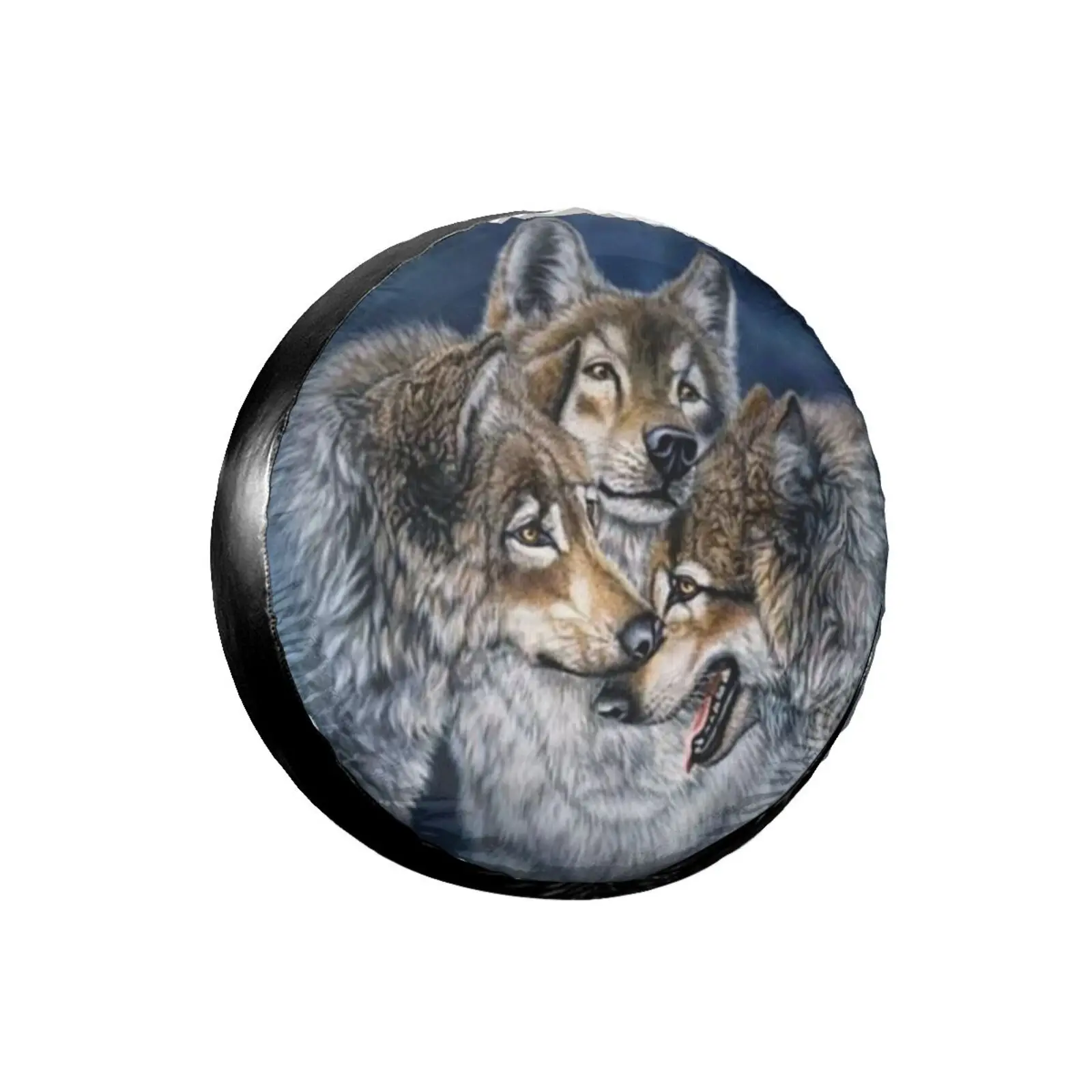 

3D Wolf Animal Spare Tire Cover Waterproof Dustproof Sun Wheel Tire Cover For Jeep, Trailer, SUV Vehicle Anime Tire Cover