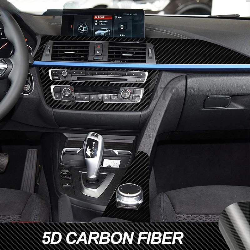 Anti Scratch Car Interior Trim Protective Film 5D Carbon Fiber Vinyl Sticker For BMW 4 Series F32 F33 F36 2013-2019 Accessories