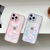 disney cute stellalou and linabell phone case for iphone x xr xs 7 8 plus 11 12 13 pro max 13mini cover