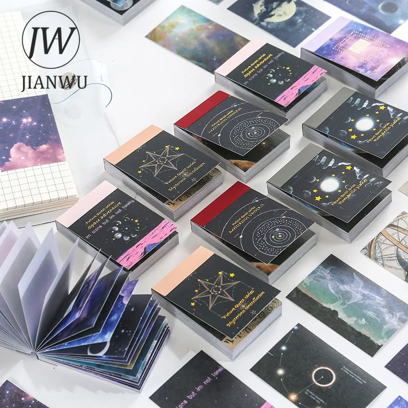 JIANWU 50 шт. космическая Звездная Эстетическая дневник Васи стикер книга не