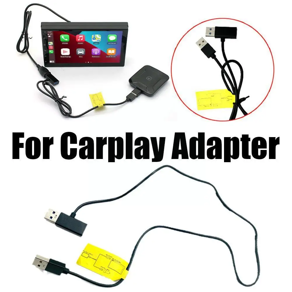 

2 In 1 USB Power Supply Cable for carplay Adapter Device AI Box IPhone Car Automotive Accessory B4W3